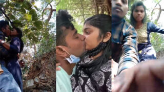 Outdoor Multiple Fun Smooching And boobs Sucking